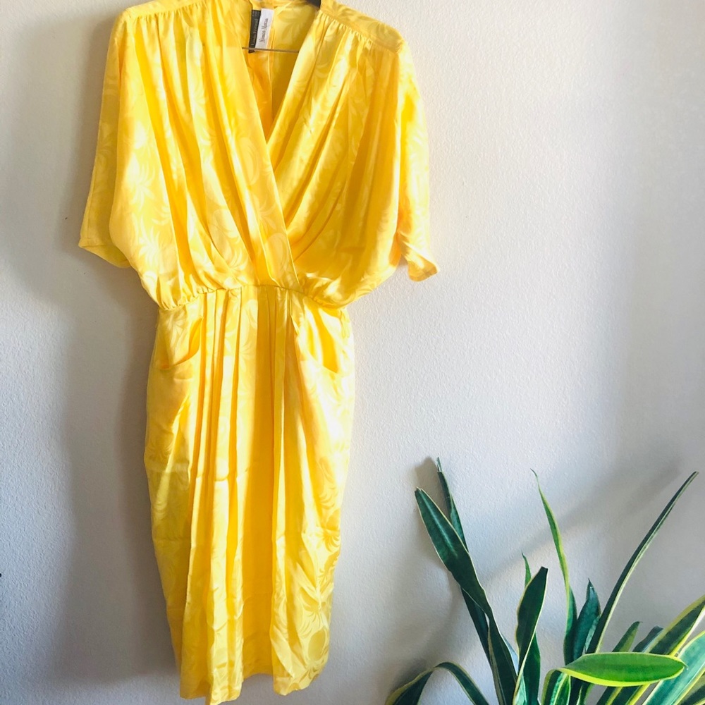 Louis Féraud Neiman Marcus | Pineapple Crepe Dress